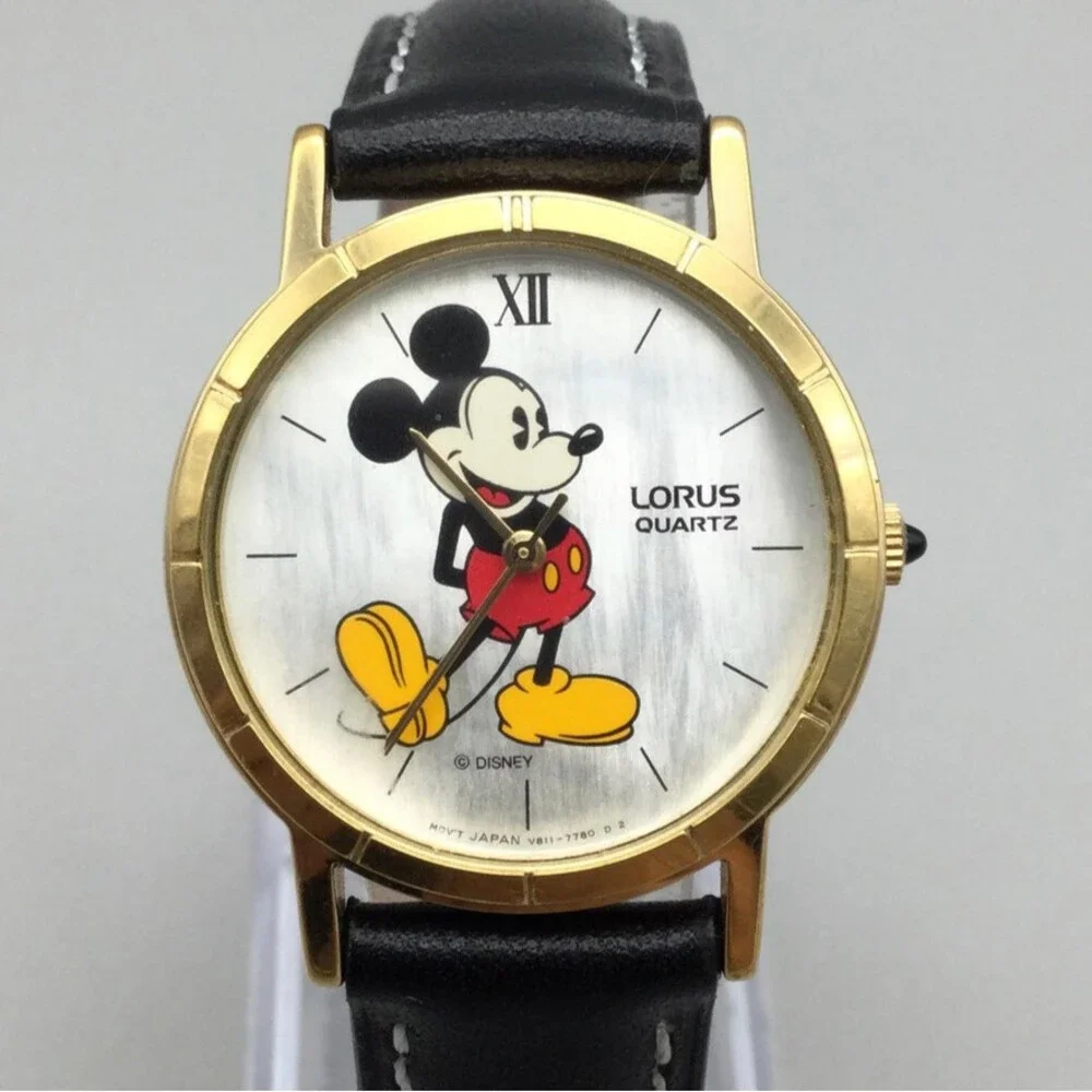 Vintage Lorus Mickey Mouse Womens Watch 30mm Disney V811-1400 New Battery